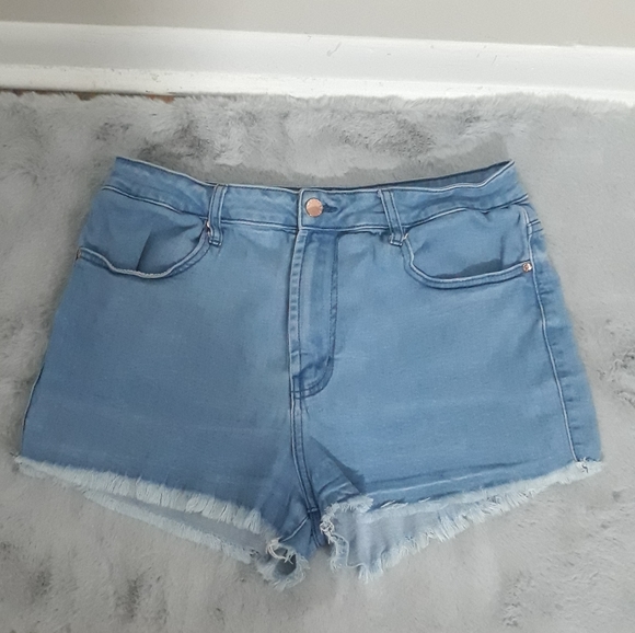 Forever 21 Pants - Forever 21 Fraye High-Rise Light Denim Short